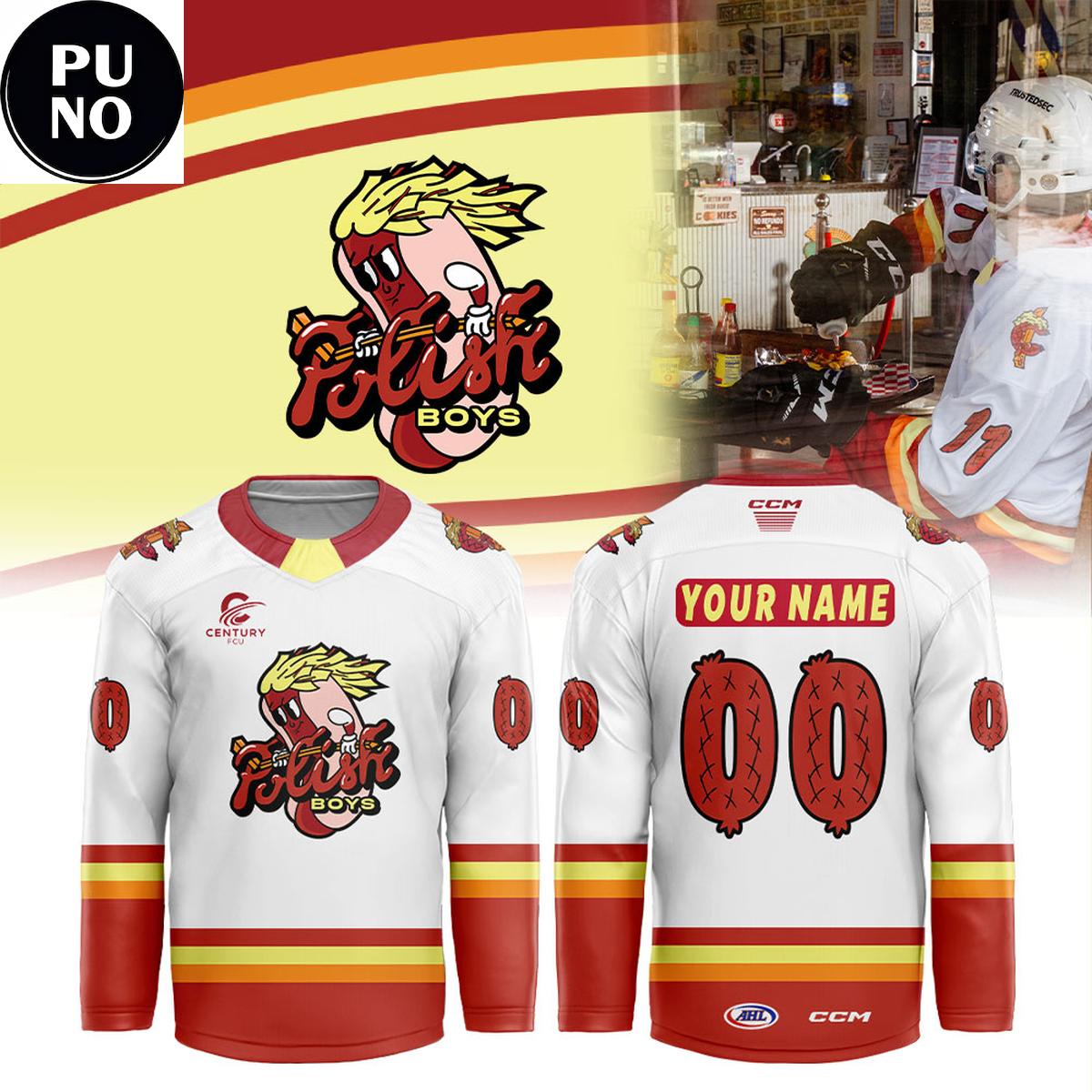 Cleveland Monsters Polish Boys Night 2026 Personalized Hockey Jersey