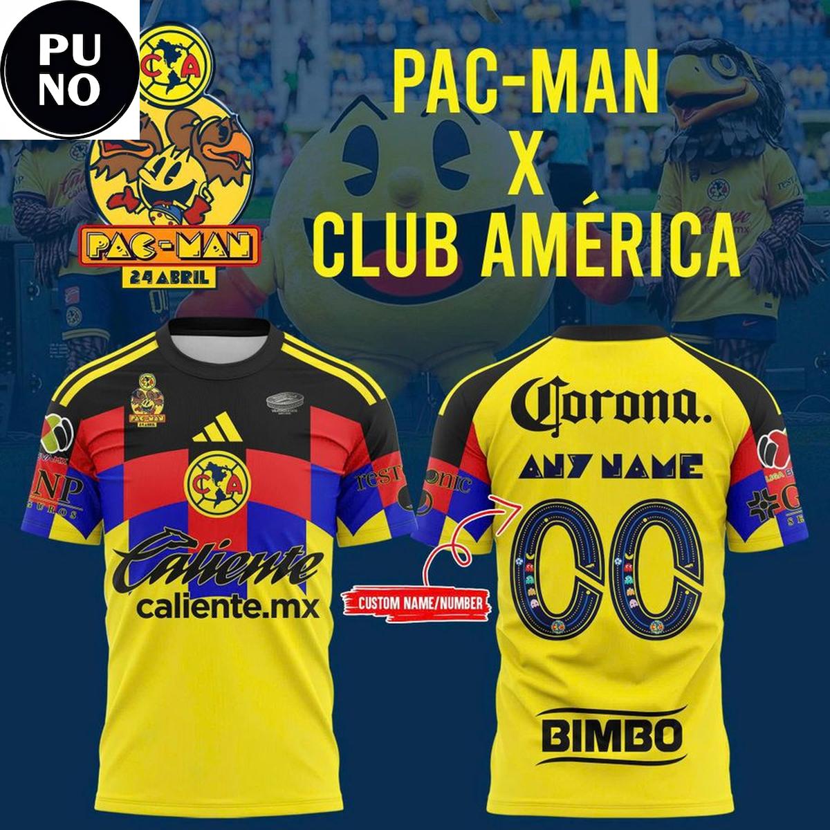 Club América x Pac-Man 2025_26 Home Jersey Personalized Shirt