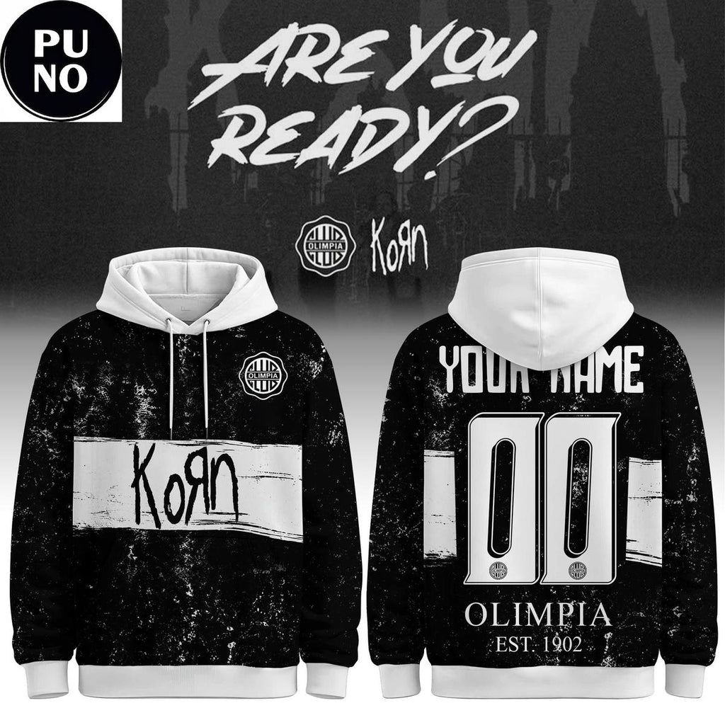 Club Olimpia x Korn 2026 Two Worlds One Passion Personalized Hoodie T-Shirt