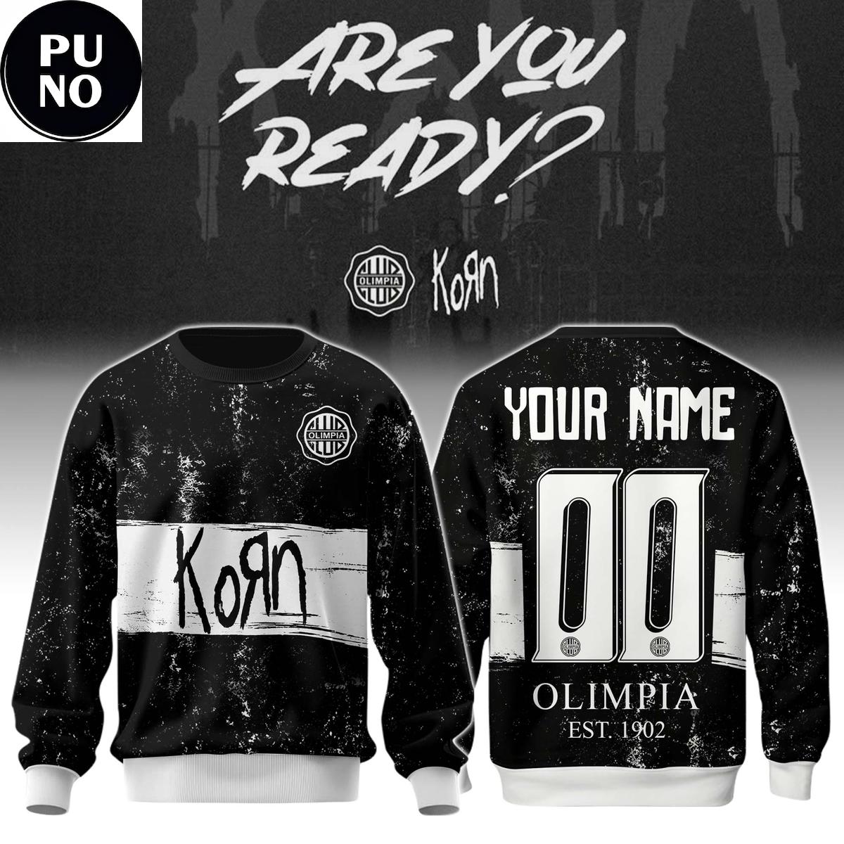 Club Olimpia x Korn 2026 Two Worlds One Passion Personalized Hoodie T-Shirt