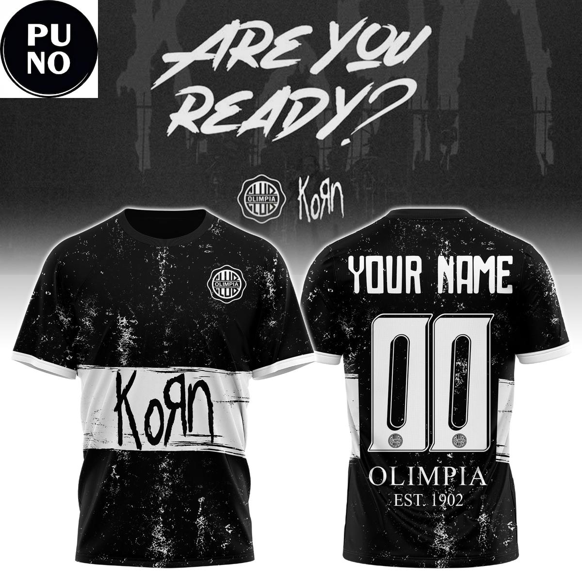 Club Olimpia x Korn 2026 Two Worlds One Passion Personalized Hoodie T-Shirt