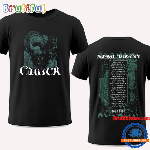 Clutch Blast Tyrant Tour 2024 Concert T Shirt