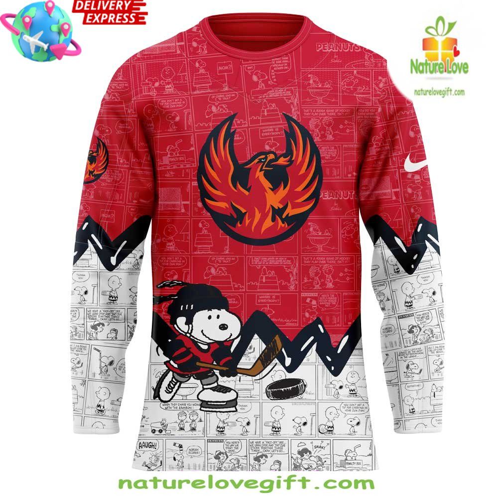 Peanuts Hockey Jersey Coachella Valley Firebirds 75th Anniversary