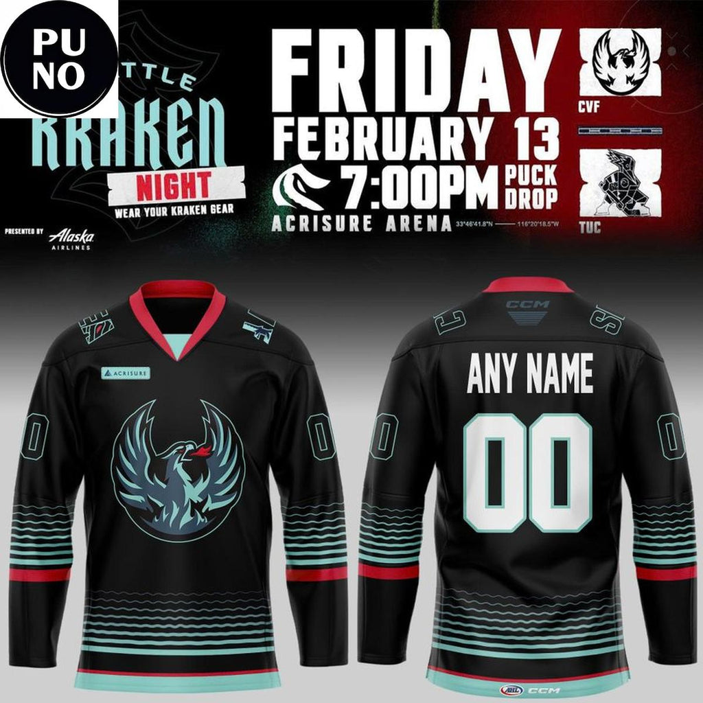 Coachella Valley Firebirds Kraken Night 2026 Personalized Hockey Jersey