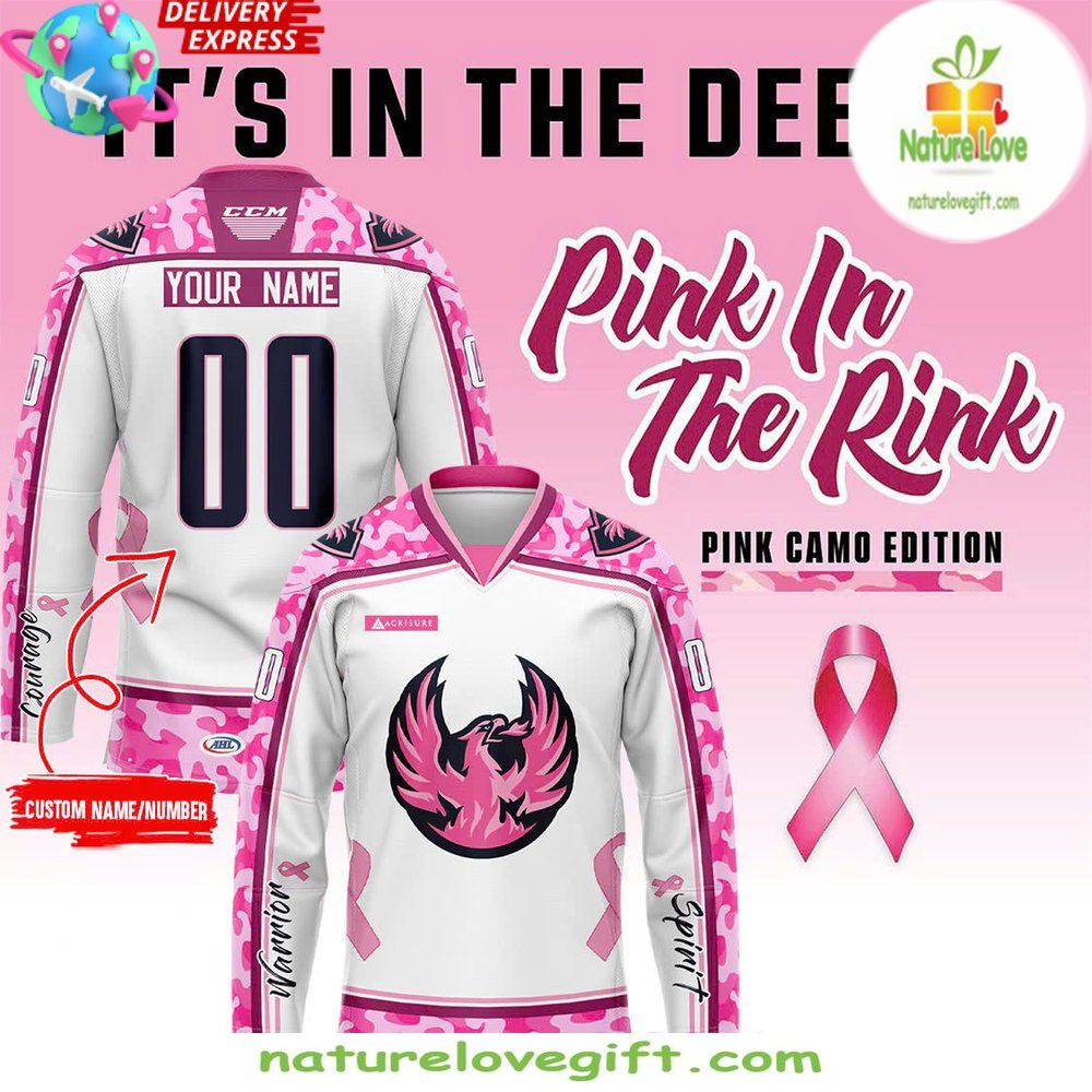 Firebirds Pink in the Rink Hockey Jersey Coachella Valley