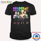 Coldplay Europe 2024 Music Tour Of Sphere Schedule Signatures T Shirt