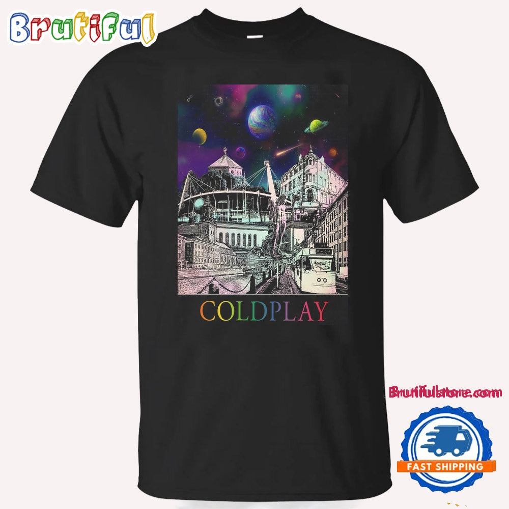 Coldplay Music Of The Spheres June 16-19 2024 Puskas Arena T Shirt