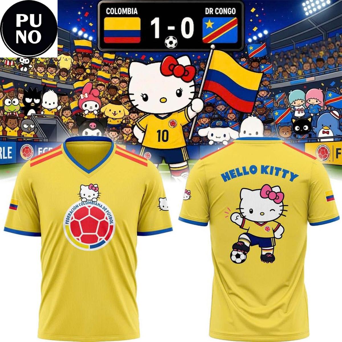 Colombia National Soccer x Hello Kitty Day 2026 Hoodie T-Shirt