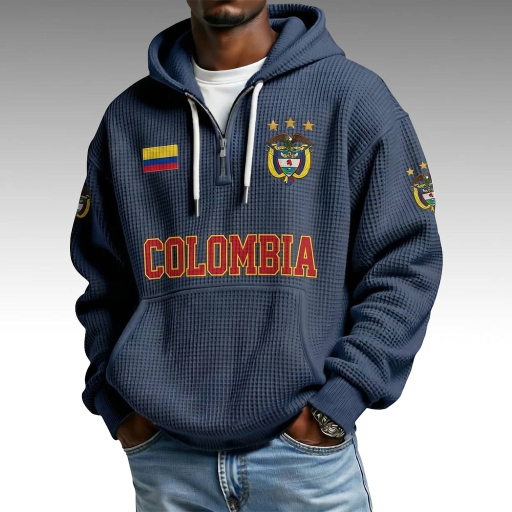 Colombia World Cup 2026 Waffle Quarter Zip Hoodie