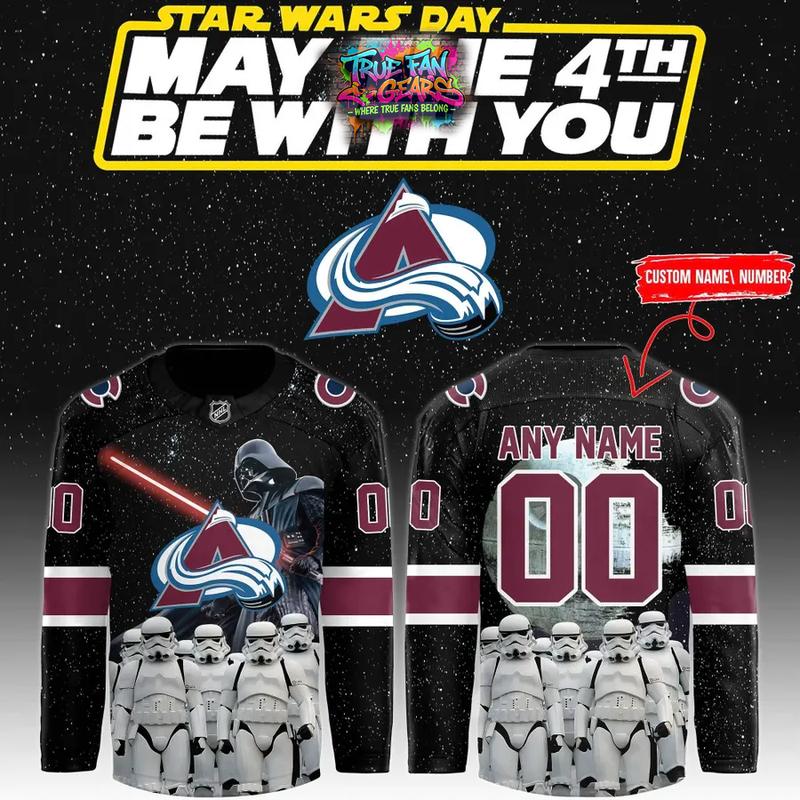 Colorado Avalanche Star Wars Day May The Fourth Be With You Hockey Jersey