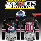 Colorado Avalanche Star Wars Day May The Fourth Be With You Hockey Jersey