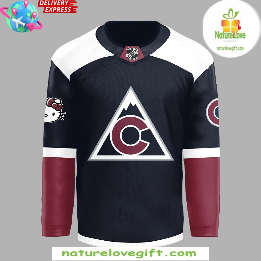 Colorado Avalanche Hello Kitty 50th Anniversary Hockey Jersey