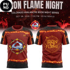 Colorado Avalanche x Iron Flame Night 2026 Hoodie T-Shirt