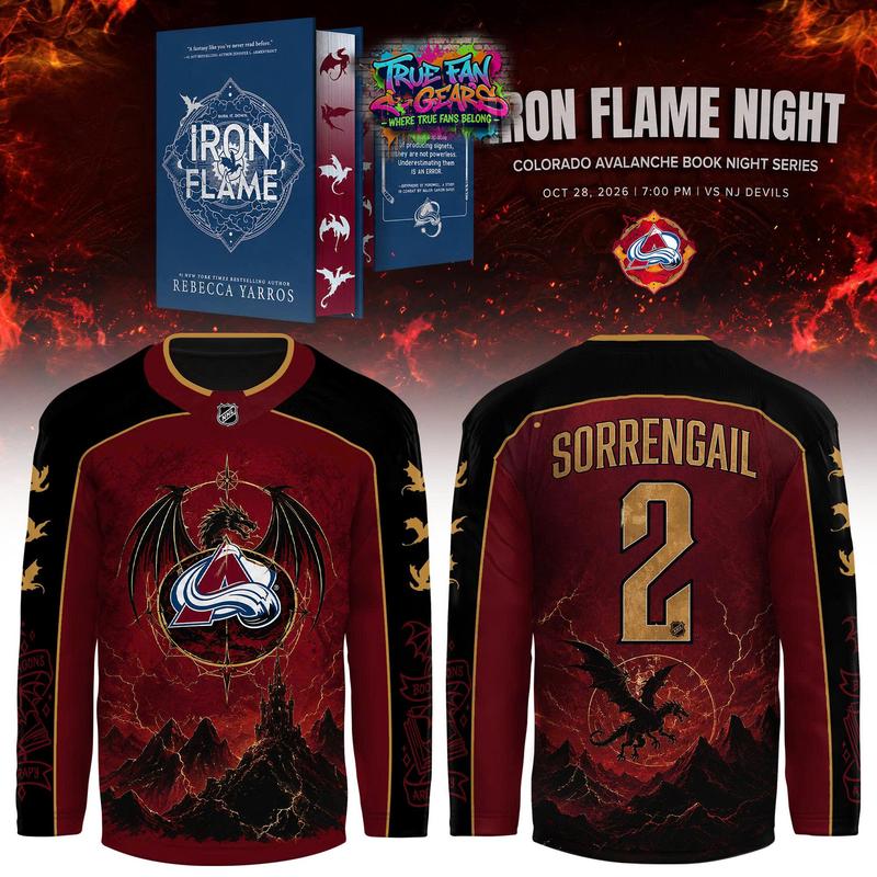 Colorado Avalanche x Iron Flame Night 2026 Limited Edition Hockey Jersey
