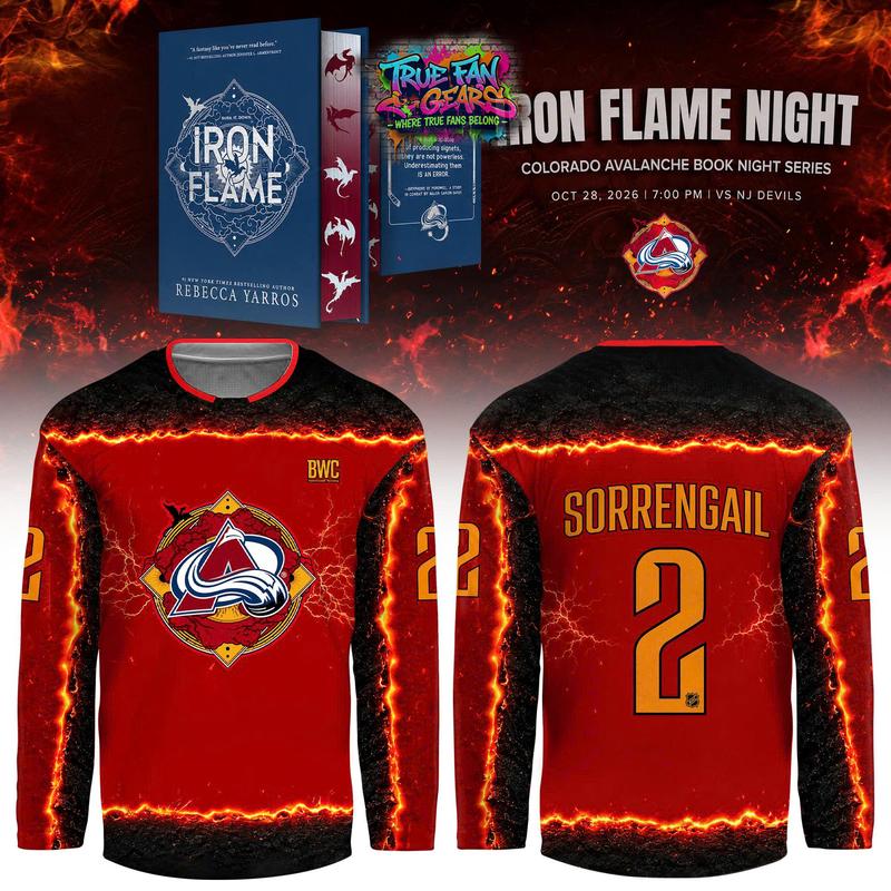 Colorado Avalanche x Iron Flame Night 2026 Limited Edition Hockey Jersey