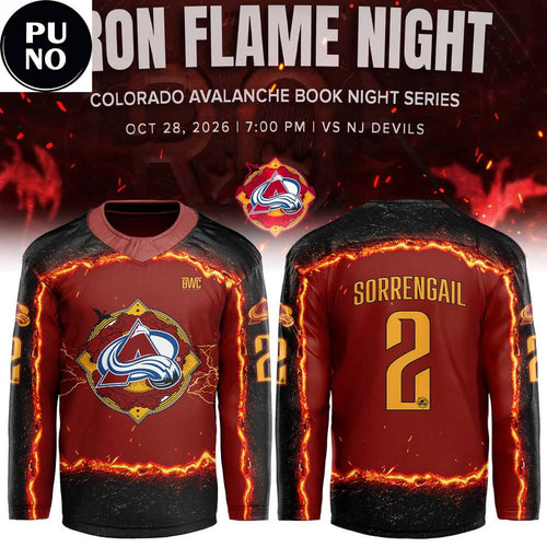 Colorado Avalanche x Iron Flame Night 2026 Personalized Hockey Jersey