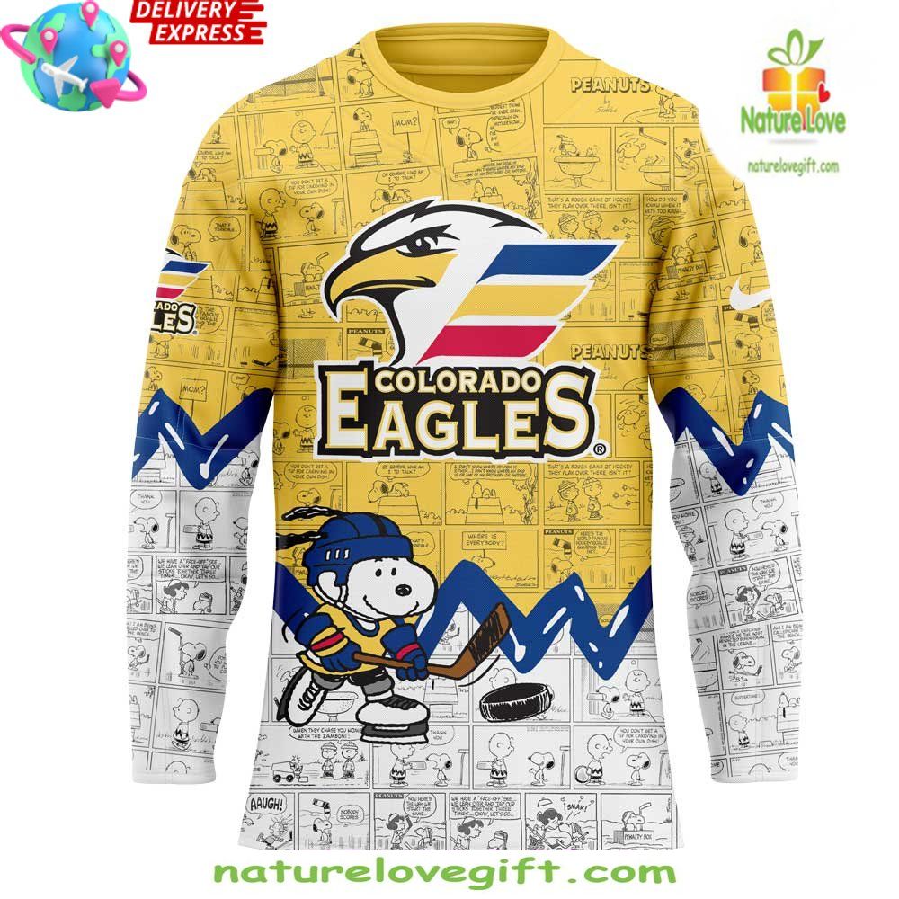 Peanuts Colorado Eagles Anniversary Jersey Special Edition