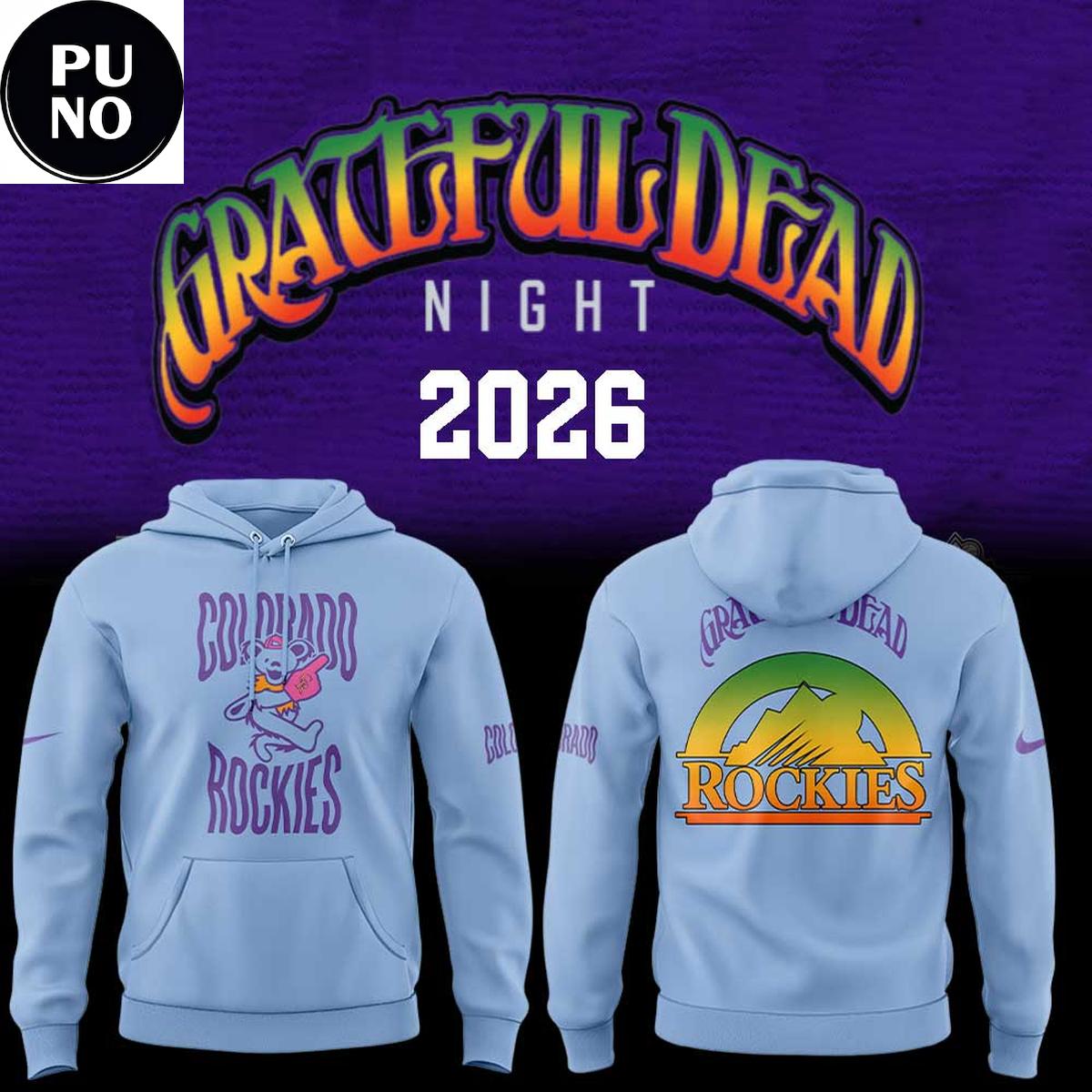 Colorado Rockies Grateful Dead Night 2026 Hoodie T-Shirt