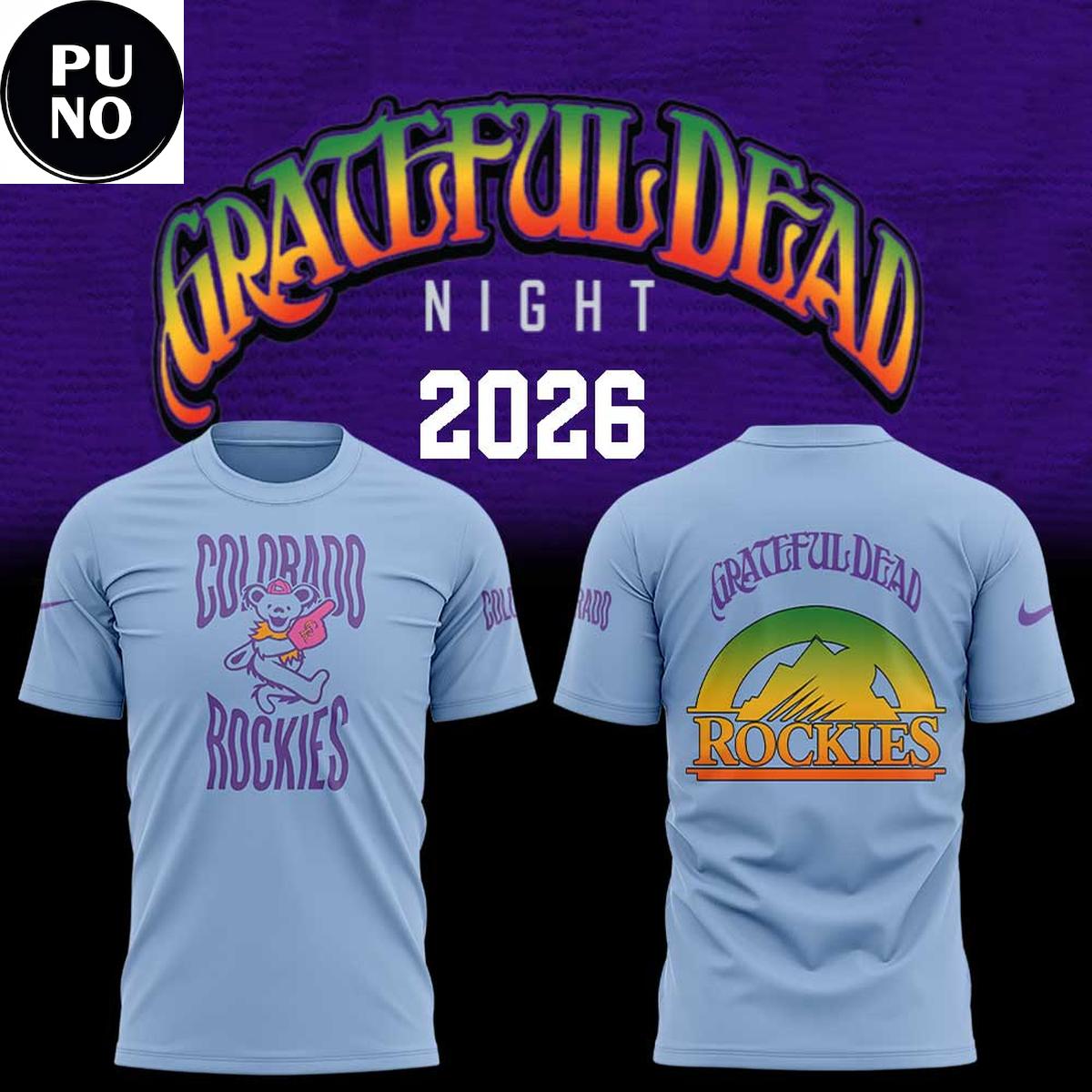 Colorado Rockies Grateful Dead Night 2026 Hoodie T-Shirt
