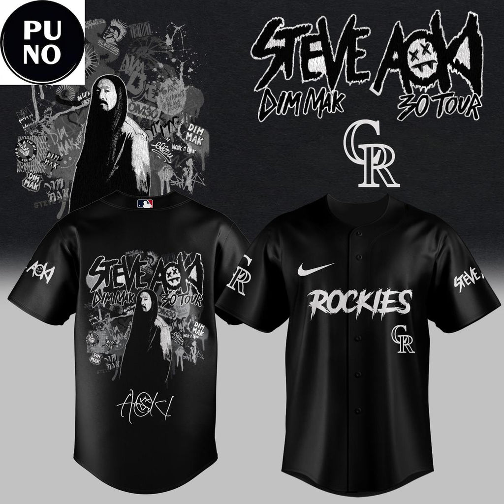 Colorado Rockies x DJ Steve Aoki Dim Mak 30 Tour 2026 Baseball Jersey