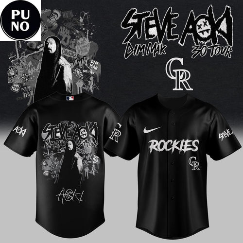 Colorado Rockies x DJ Steve Aoki Dim Mak 30 Tour 2026 Baseball Jersey