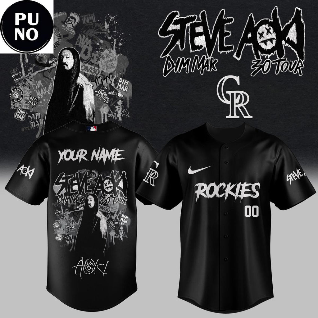 Colorado Rockies x DJ Steve Aoki Dim Mak 30 Tour 2026 Baseball Jersey