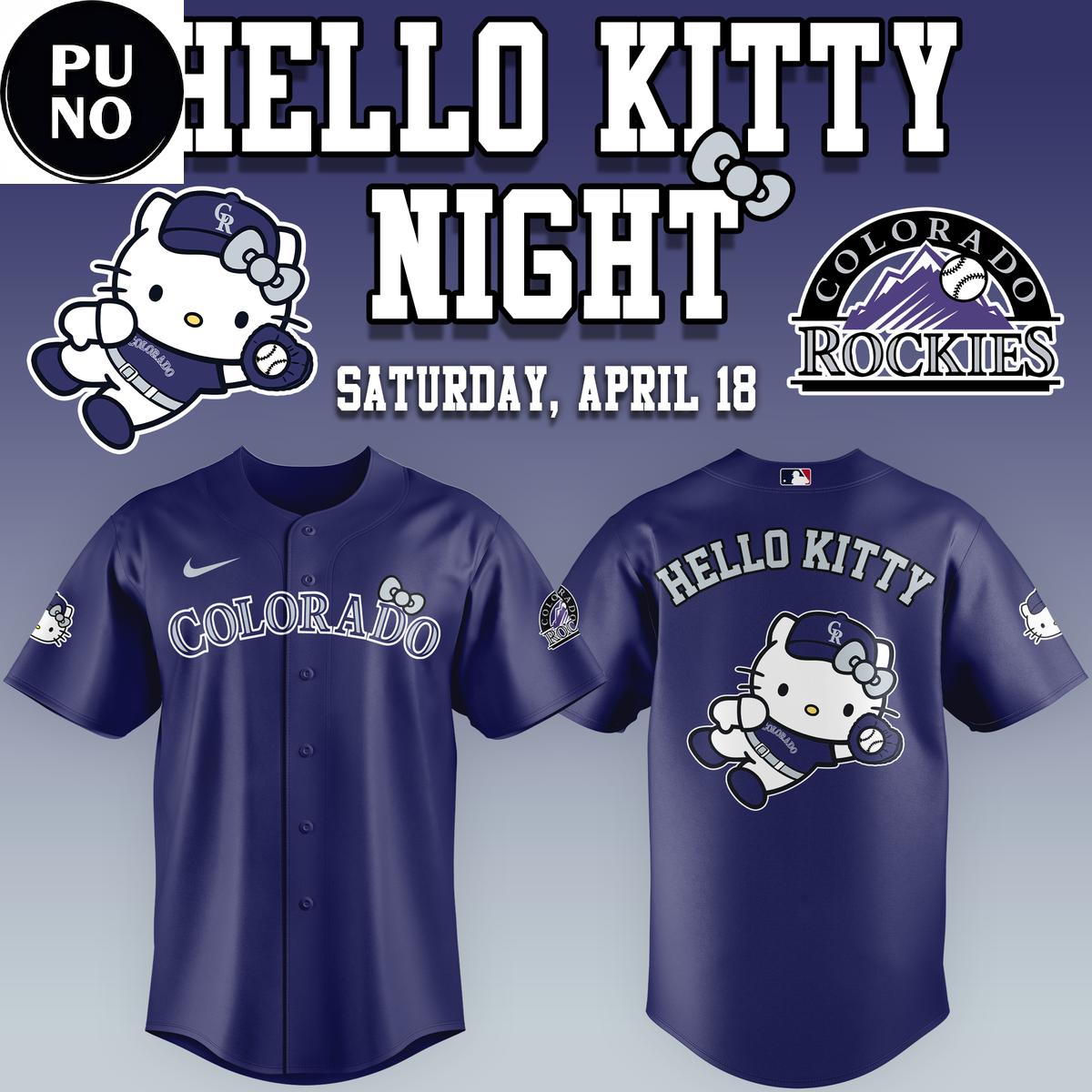 Colorado Rockies x Hello Kitty Night 2026 Baseball Jersey