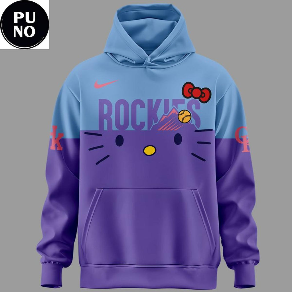 Colorado Rockies x Hello Kitty Purple 2026 Hoodie T-Shirt