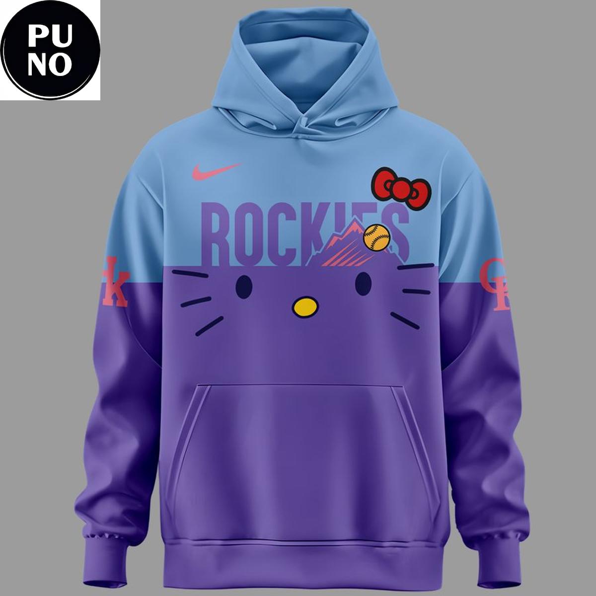 Colorado Rockies x Hello Kitty Purple 2026 Hoodie T-Shirt