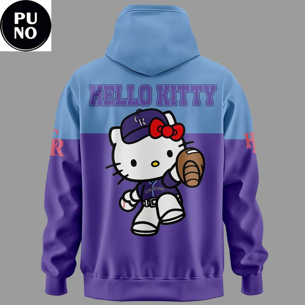 Colorado Rockies x Hello Kitty Purple 2026 Hoodie T-Shirt