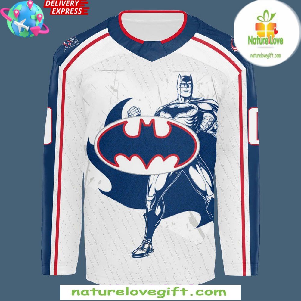 Batman 2026 Columbus Blue Jackets Hockey Jersey