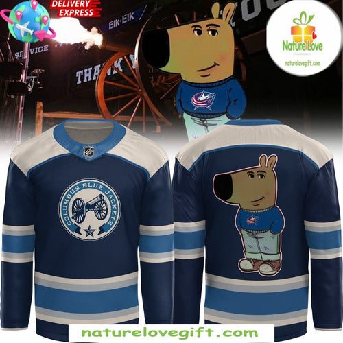 Columbus Blue Jackets Chill Guy Hockey Jersey Blue