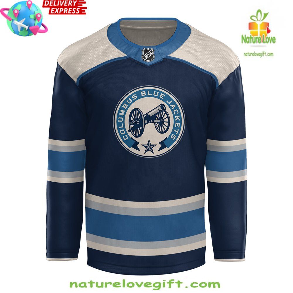 Columbus Blue Jackets Chill Guy Hockey Jersey Blue