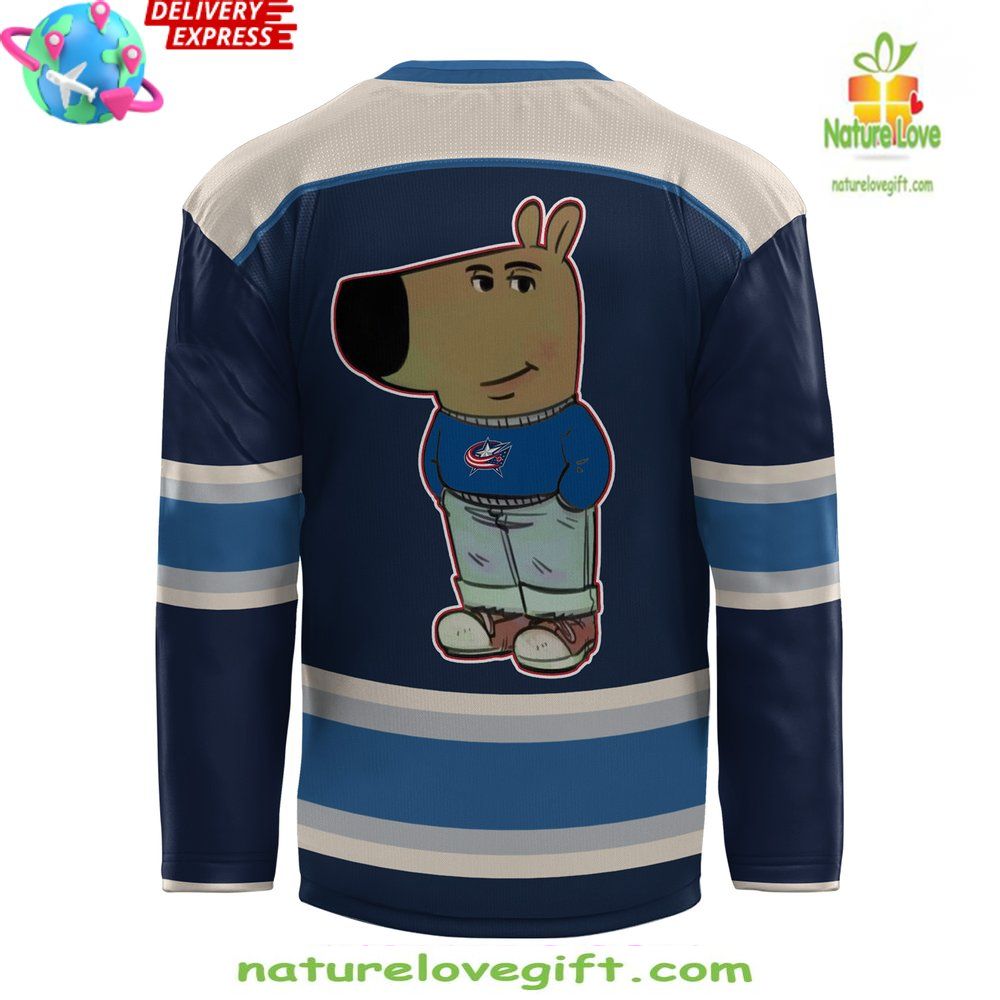 Columbus Blue Jackets Chill Guy Hockey Jersey Blue