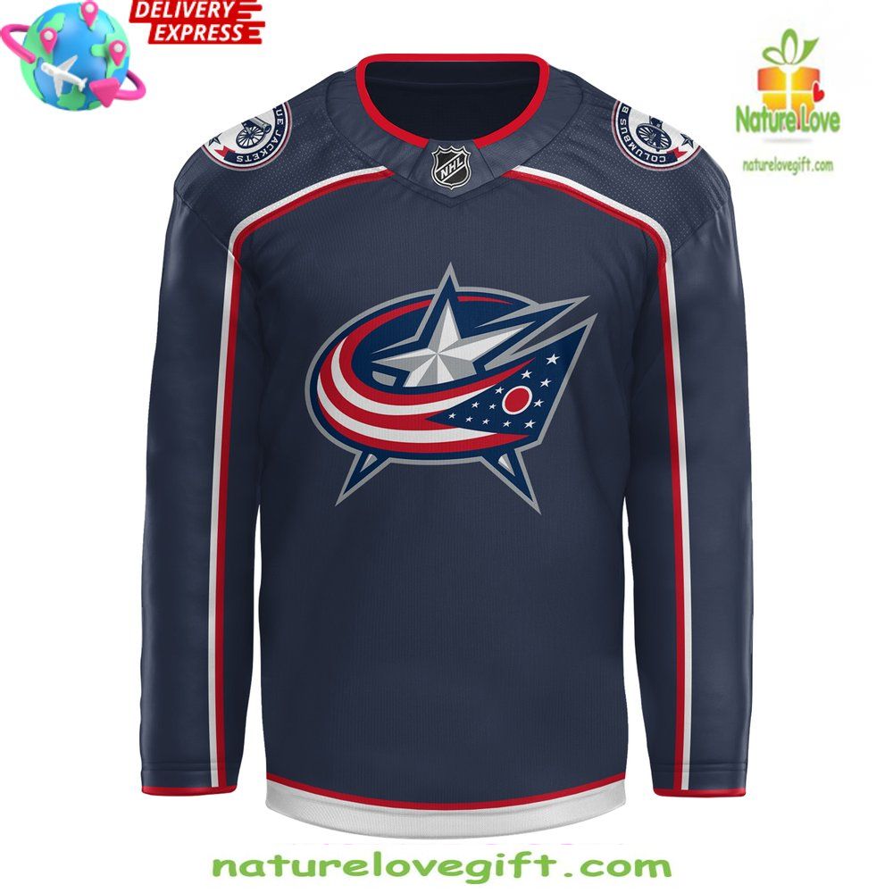 Columbus Blue Jackets Chill Guy Navy Hockey Jersey NHL Fan Gear