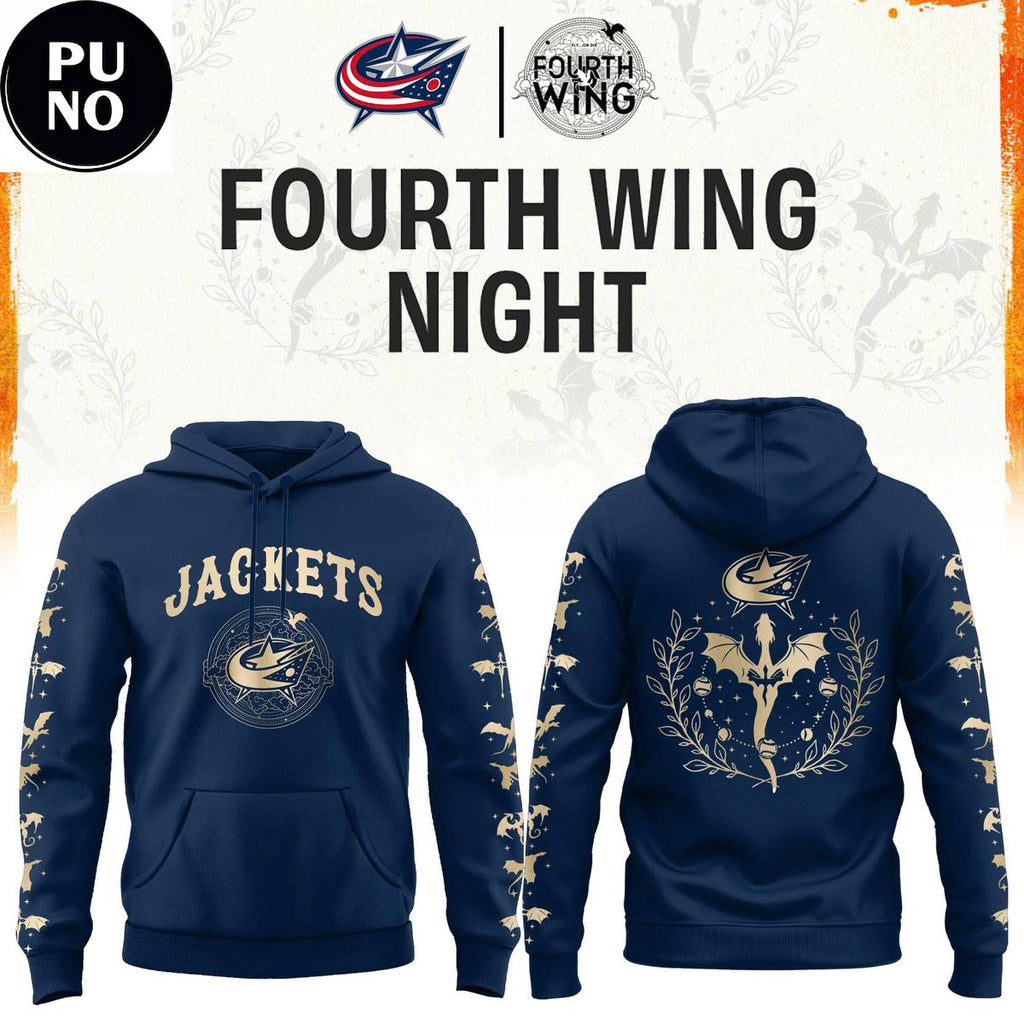 Columbus Blue Jackets x Fourth Wing Night 2026 Hoodie T-Shirt