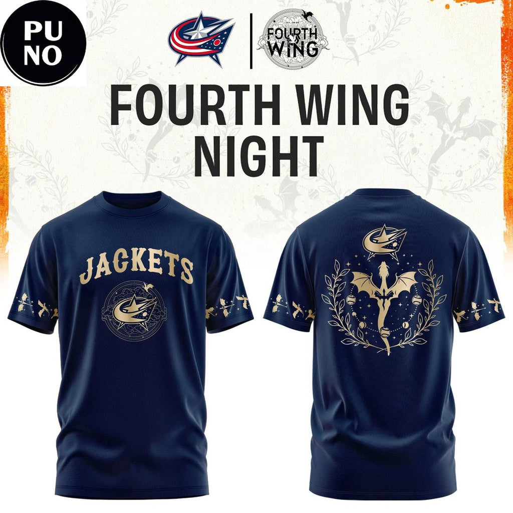 Columbus Blue Jackets x Fourth Wing Night 2026 Hoodie T-Shirt