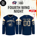Columbus Blue Jackets x Fourth Wing Night 2026 Personalized Hockey Jersey