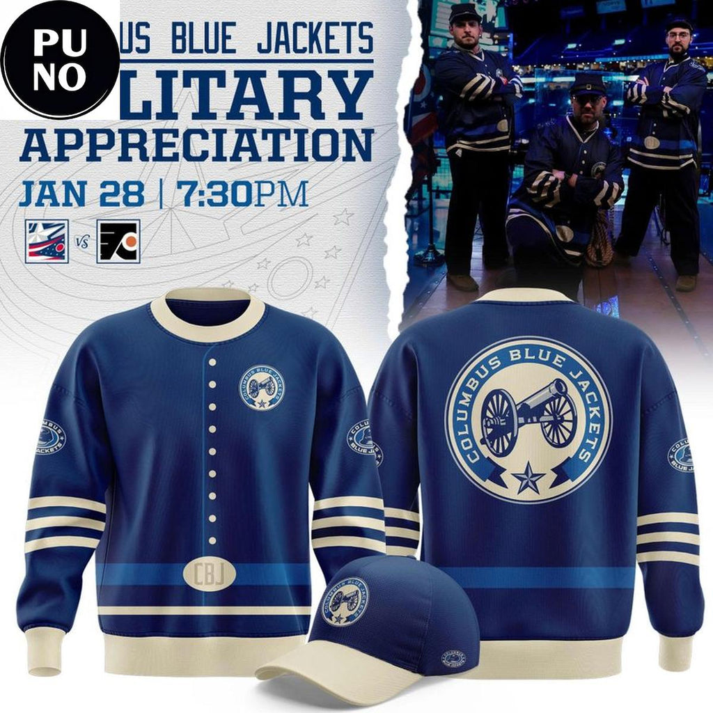 Columbus Blue Jackets x Military Appreciation Night 2026 Hoodie Shirt