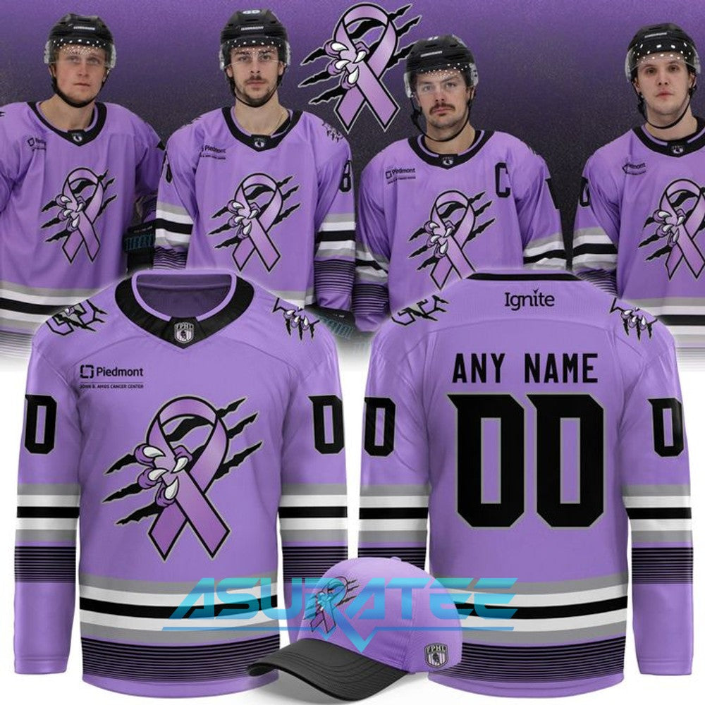 Columbus River Dragons 2025 Hockey Fights Cancer Hockey Jersey