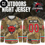 Columbus River Dragons x Outdoors Night 2026 Personalized Hockey Jersey
