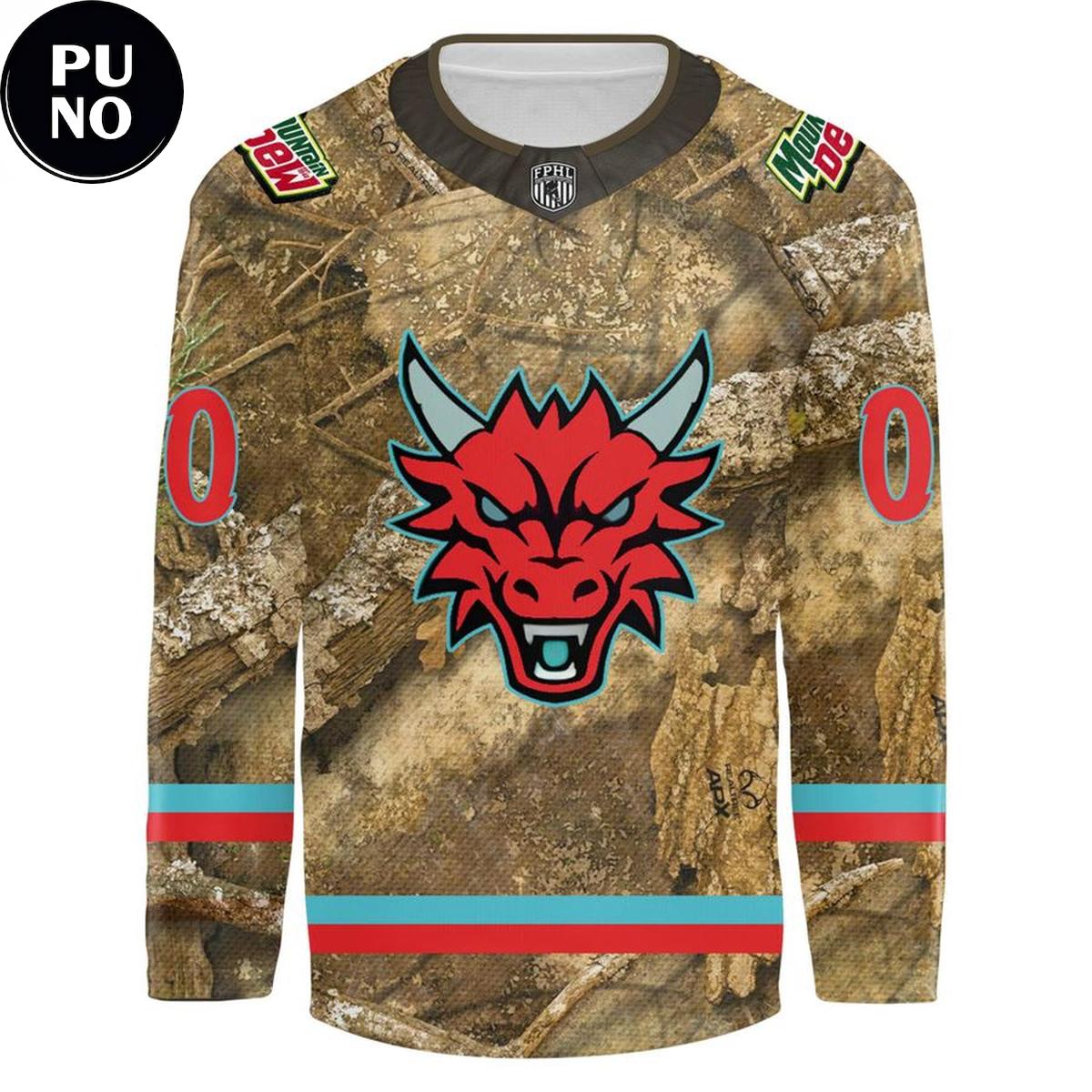 Columbus River Dragons x Outdoors Night 2026 Personalized Hockey Jersey
