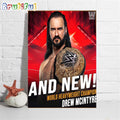 Congrats Drew Mclntyre And New WWE Raw World Heavyweight Champion Wall Art Poster Canvas