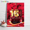 Congrats Patrick Mahomes And Travis Kelce 16 Touchdowns For Most Between Quarterback And Tight End In NFL Postseason History Poster Canvas