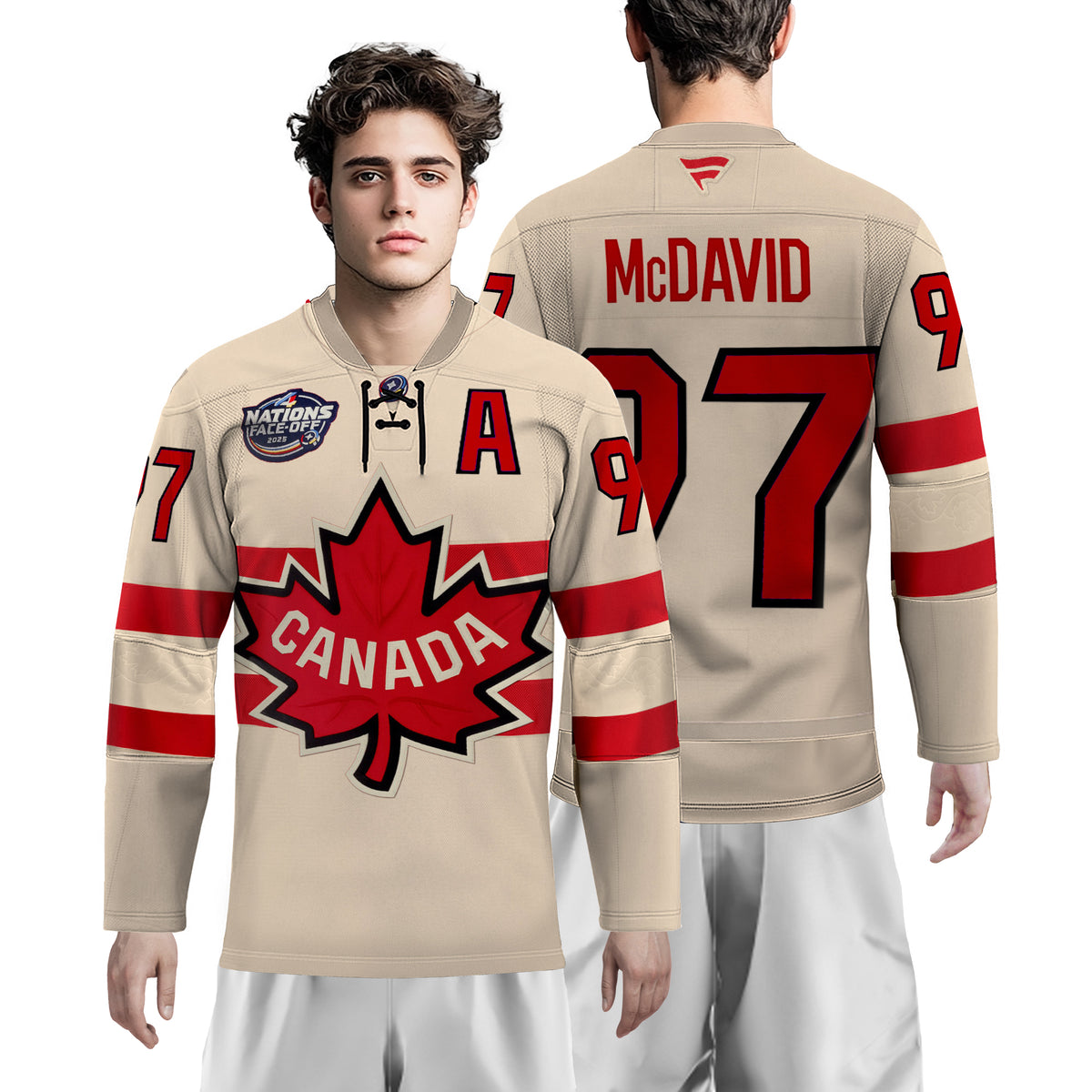 Connor McDavid Canada 4 Nation Face off Champion Hockey Jersey