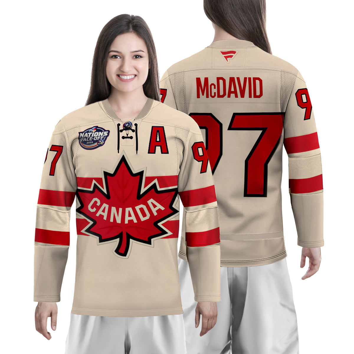 Connor McDavid Canada 4 Nation Face off Champion Hockey Jersey