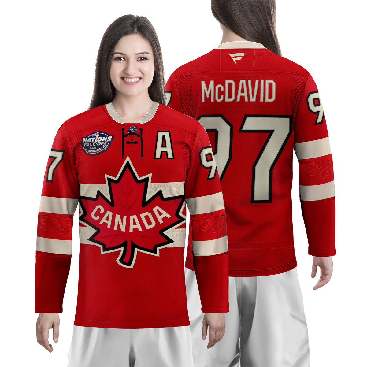 Connor McDavid Canada 4 Nation Face off Champion Hockey Jersey
