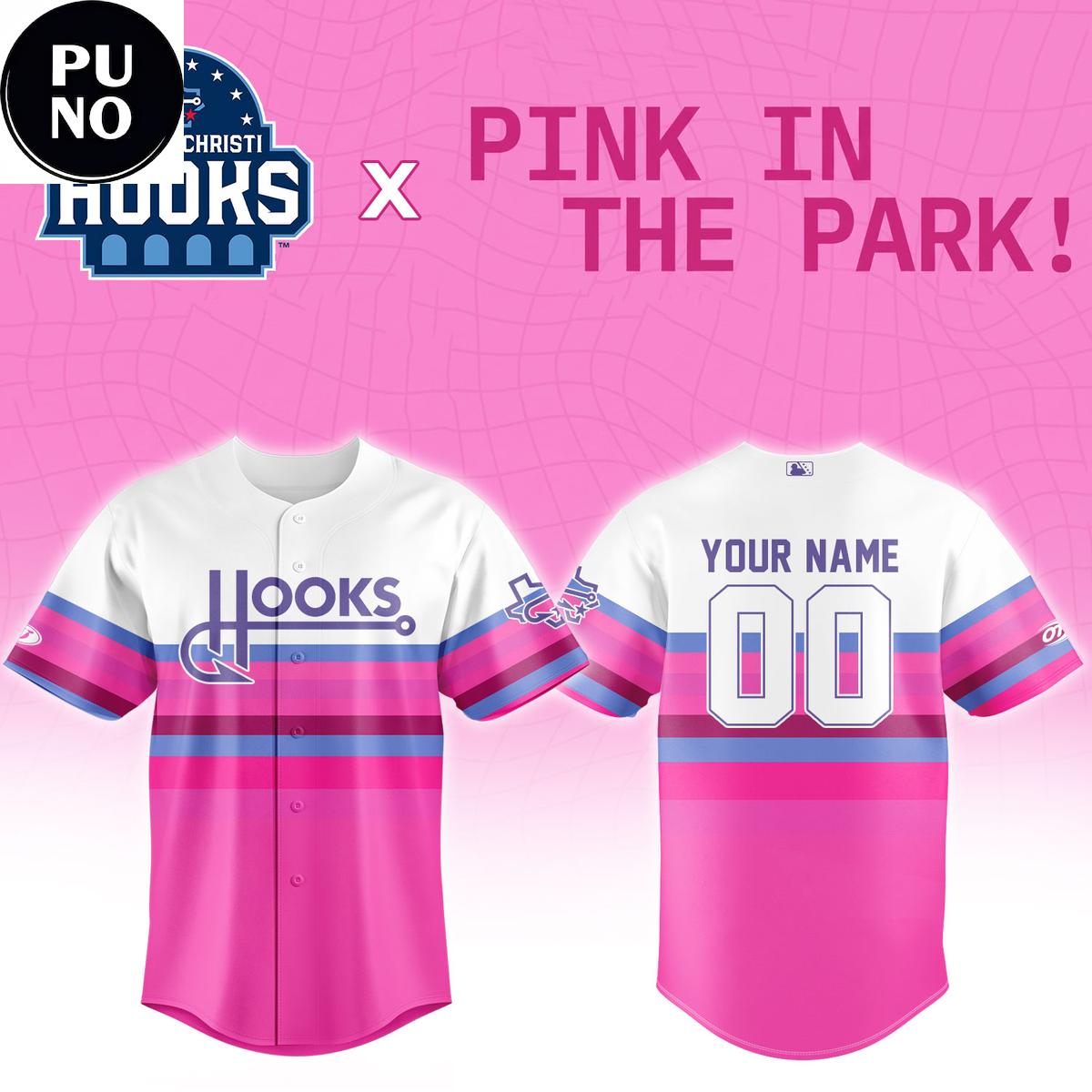 Corpus Christi Hooks Pink In The Park 2026 Personalized Baseball Jersey