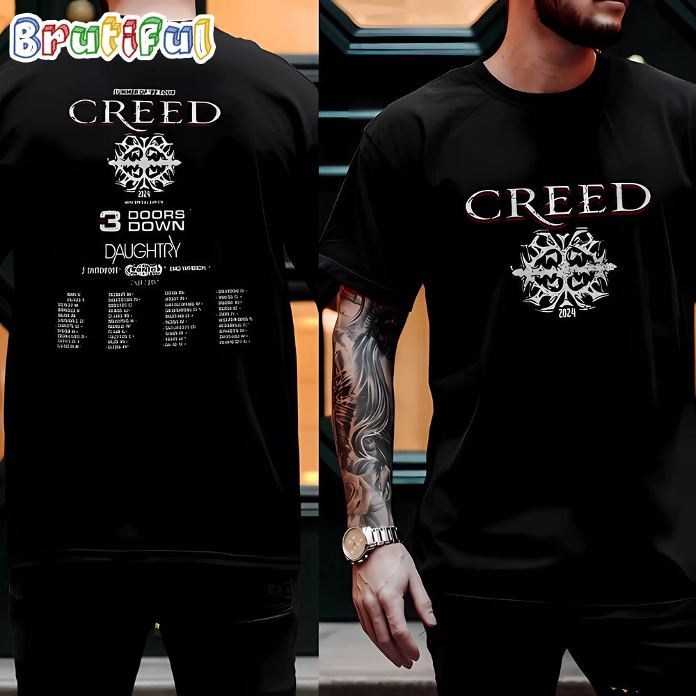 Creed 2024 Tour Summer Of 99 Tour Two Sided 2024 T-Shirt