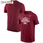 Crimson Oklahoma Sooners Four Peat NCAA Softball Women’s College World Series Champions Logo T Shirt